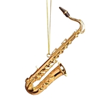 Ornament, Saxophone, Gold, 5.5"